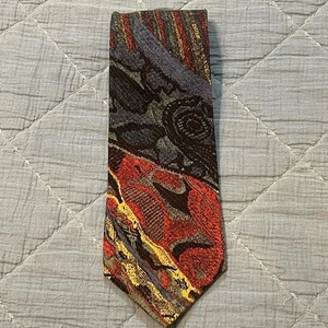 Vintage COOGI Australia Multicolor Textured Knit Silk Tie 90s Bold Pattern - Bild 1 von 4