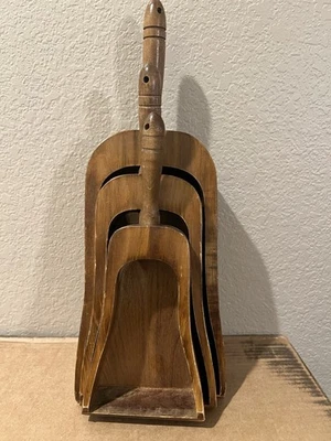 Juego de 3 cucharas anidadoras de madera vintage primitivas de granja de campo Foto 1 de 4