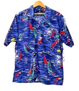 Camisa estampada AMERICAN LIVING PARA HOMBRE GRANDE NUEVA CON ETIQUETAS AÑOS 80 90 VELA NÁUTICA - Imagen 1 de 13