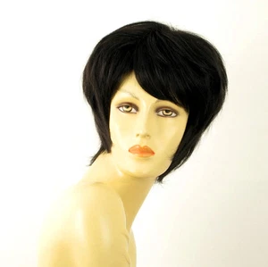 perruque femme 100% cheveux naturel courte noir ref FIONA 1b - Imagen 1 de 7