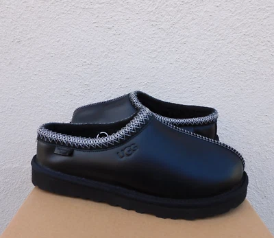 UGG TASMAN REGEN REGENERATE BLACK LEATHER SLIPPERS SHOES, MEN US 13/ EUR 46 ~NIB - Image 1 of 4