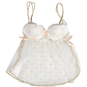 Victoria's Secret Sexy Little Things Push Up Lingerie Bra Women's 34B White Lace - Picture 1 of 4