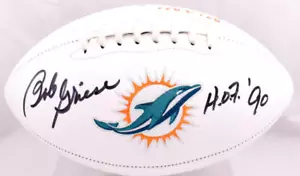 Bob Griese Autographed Miami Dolphins Logo Football w/HOF - Beckett W Hologram - Picture 1 of 12