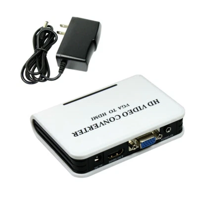 VGA to HDMI 1080P Full HD HDTV Video Converter Adapter Box for Laptop PC - Image 1 of 4