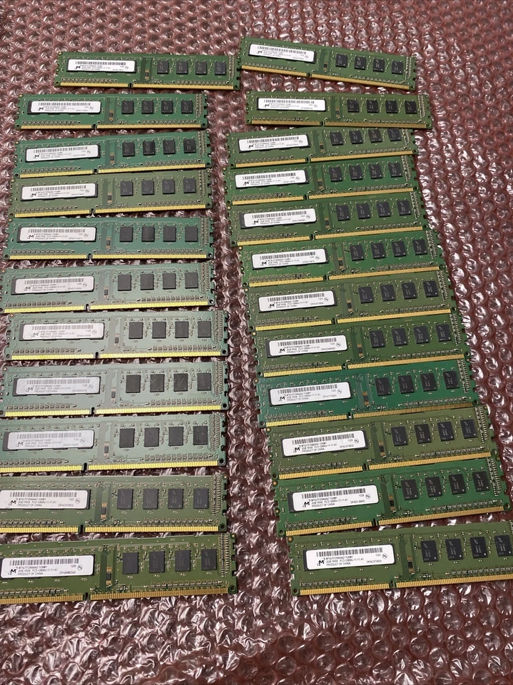 LOT OF 23 x 2GB Micron DDR3 1600MHz Desktop Memory MT8JTF25664AZ-1G6M1, 46GB - Image 1 of 4