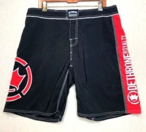 Dethrone Royalty Men's Black & Red MMA Fight Shorts Size 36 Polyester - Picture 1 of 10