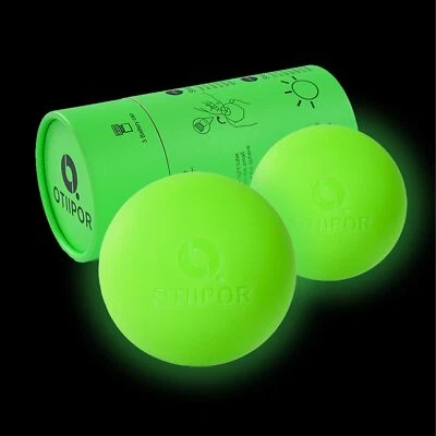 Glow in Dark Lacrosse Balls 2 Pack Official Size Night Practice Training Gift - Image 1 of 4