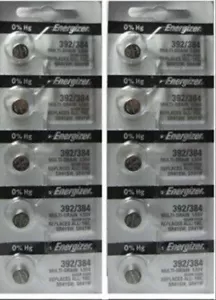 Ten (10) ENERGIZER 392/384 192 SR41SW LR41 AG3 V392 D384 D392 Watch Batteries - Picture 1 of 1