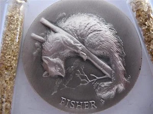 1+-OZ + LONGINES WILDLIFE STERLINGSILBER FISCHER 3D HOCHRELIEF MÜNZE + GOLD - Bild 1 von 1