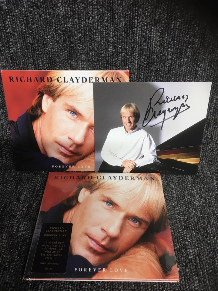Richard Clayderman - Forever Love New Ltd 2CD + Signed Art Card Autograph - Image 1 of 1