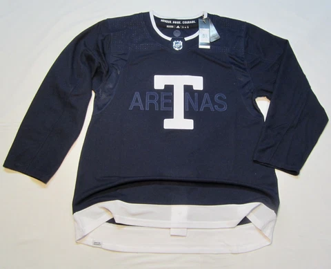 Toronto Arenas size 52 = Large Heritage Classic Maple Leafs Adidas hockey jersey Cover