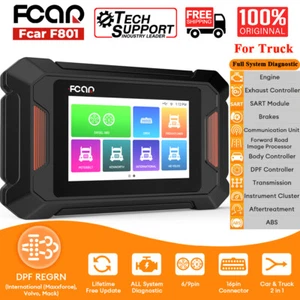 Camión de servicio pesado diésel FCAR F801 todo sistema OBD2 escáner DPF reinicio de aceite de lluvia - Imagen 1 de 13