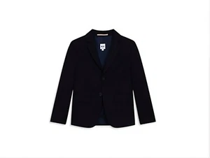 BOSS Kidswear Two Button Suit Jacket Boys' 10 Navy Notch Collar Wool Blend L/S - Picture 1 of 3