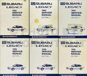1990 Subaru Legacy Negozio Manuale 6 Volume Set Originale OEM Riparazione Libri - Foto 1 di 1