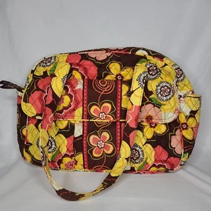 Vera Bradley Diaper Bag Tote Travel Pink Brown Yellow "Buttercup" retired  - Picture 1 of 10