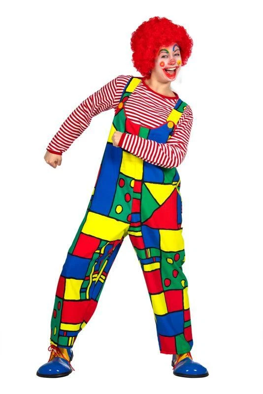 Clown-Rock Für Damen – 4 Stile (Harlekin, Bösewicht, Halloween), Rot-blau, Pailletten, One Size