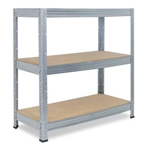 shelfplaza PRO Metallregal Schwerlastregal verzinkt, 100 cm hoch, 5 Varianten - Bild 1 von 8