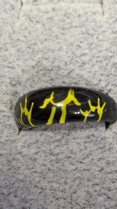 Vintage Resin Tibetan Design Ring 1980s Size 6.5 - Picture 1 of 5