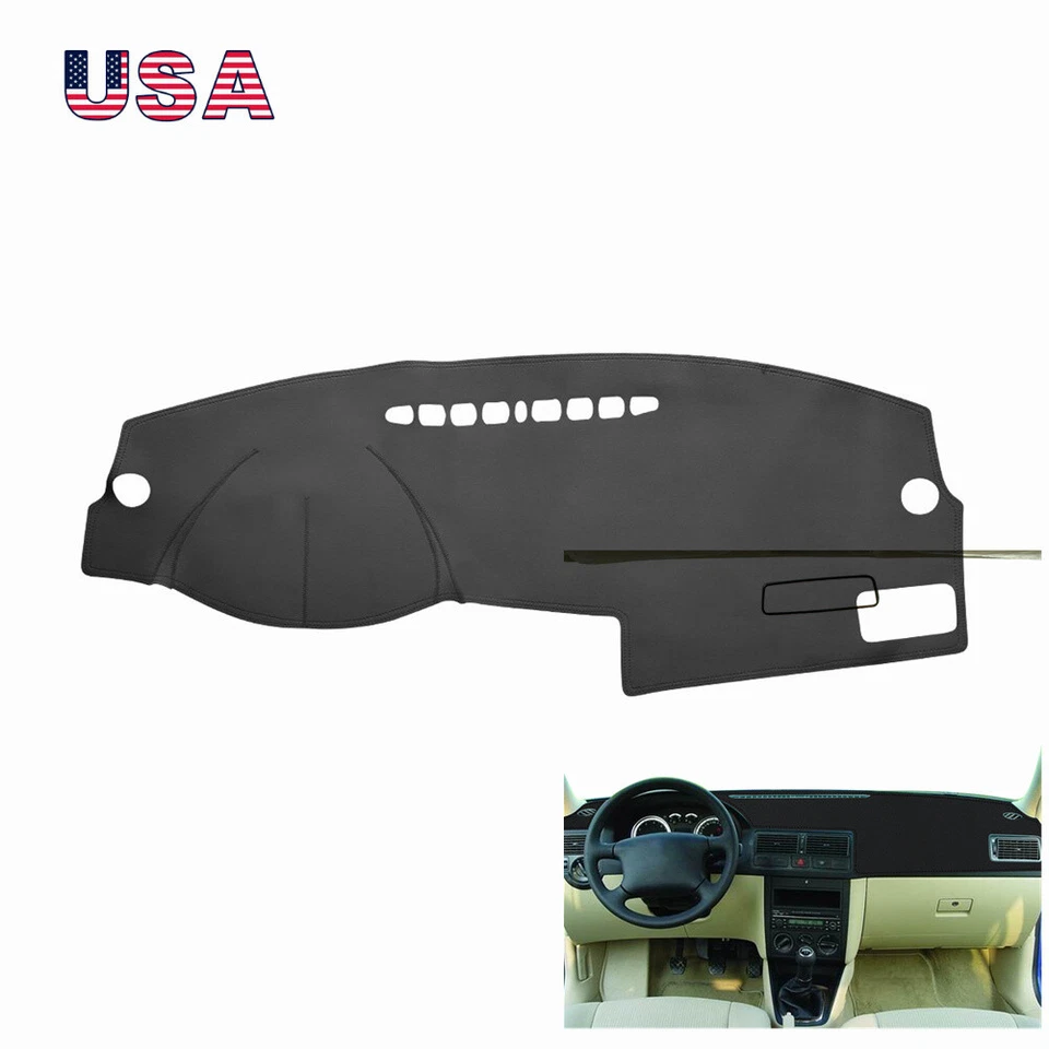 Leather Dashboard Cover Dashmat Non-Slip Dash Mat Fit Volkswagen Golf4 1997-2003 - Image 1 of 4