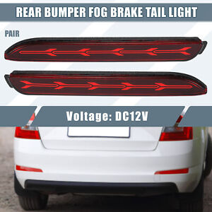 1 Pair Rear Bumper Reflector Fog Brake Light for Toyota Camry 06-14 Red Light