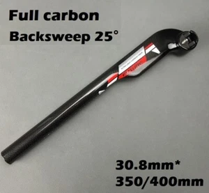 Carbon Bicycle Saddle Seat post Seatpost Blade Backsweep 25° MTB Road Bike 30.8 - Picture 1 of 8