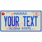 Vintage Look Hawaii King Kamehameha Mountains custom license plate YOUR TEXT
