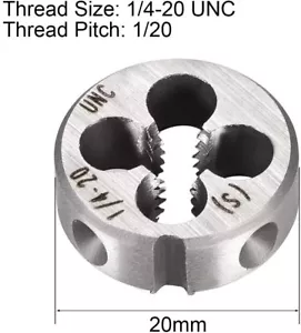 1/4"-20 UNC Round Die,CNC Machine Thread Die Right Hand HSS Threading Die 1/4" - Picture 1 of 4
