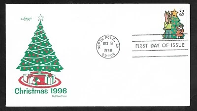 #3109 32c Christmas '96 -Decorating Tree-  Artmaster  FDC - Image 1 of 2