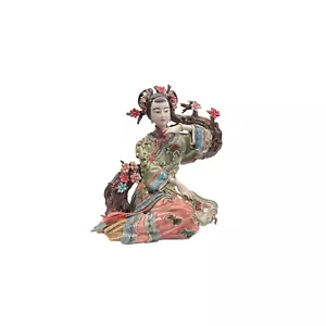 Chinese Porcelain Qing Style Dressing Blossom Tree Lady Figure ws4047 - Picture 1 of 5