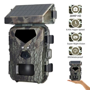 Cámara infrarroja de caza con energía solar IP65 impermeable 20 MP 1080P A0O5 - Imagen 1 de 8