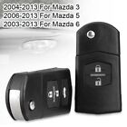 Black Remote Key With Uncut Blade Key Shell Car Key Shell for Mazda 3 5 6