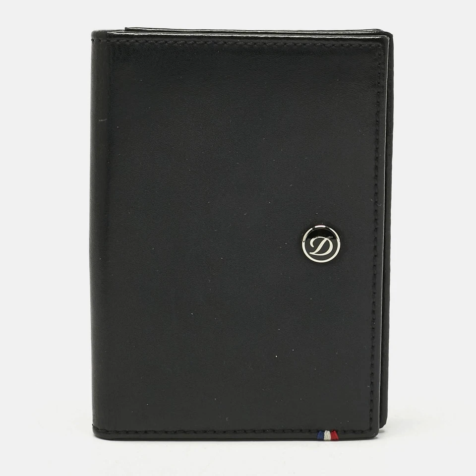 S.T. Dupont Black Leather Flap Card Case - image 1 of 4