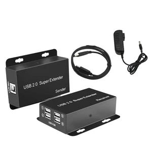 50M USB2.0 Network Cable Extender Over Ethernet Rj45 Cat5e/6/7 Cable Set - Picture 1 of 15