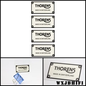 Thorens Made in Switzerland waterproof Sticker logo badge 55mm(2.16")X29mm(1.14" - Picture 1 of 12