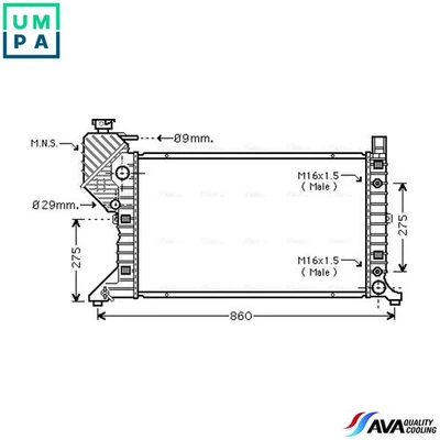 RADIATOR ENGINE COOLING MSA2343 FOR MERCEDES-BENZ SPRINTER/Dump/Truck/5-t/4-t - Image 1 of 4