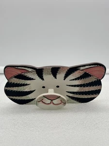Debra Jordan Bryan handbemalt Holz Katzenkopf Wanddeko Kleiderhaken - Bild 1 von 6
