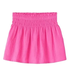 Hannah Anderson Smocked Skirt Cotton Muslin Size 12 Pink Gauze Cotton Fairycore - Picture 1 of 7