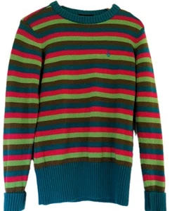 Volcom Sweater Women's Large Striped Knit Colorful Wool Blend Long Sleeve Skate - Bild 1 von 10