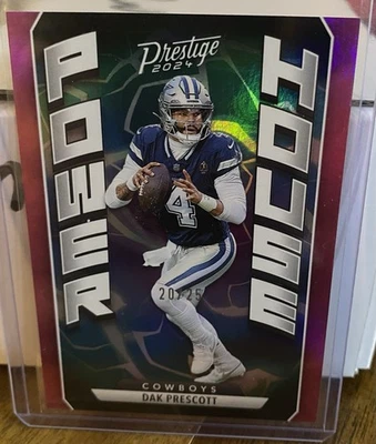 2024 Panini Prestige - PowerHouse Dak Prescott #PH-DPT Xtra Points Pink /25 - Image 1 of 2