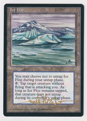 Gold Signed Ice Floe LP Ice Age Artist Jeff A. Menges 1995 MTG Magic Vintage! - Image 1 of 2