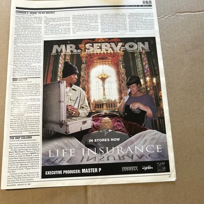 Original 13 By 11” Mr Serv-on Life Insurance 1997 Album Ad FLYER-a - Image 1 of 2