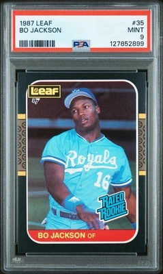 127852899 Бо Джексон 1987 Leaf No35 дебютант RC PSA 9 - Изображение 1 из 3