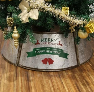 Metall Weihnachtsbaum Kragen Ring - 29 Zoll Durchmesser Basis für Baumschmuck Silber - Bild 1 von 10