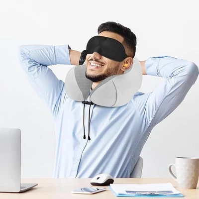 U-Shaped Memory Foam Rebound Travel Pillow Neck Support Head Rest Airplane - Image 1 of 4