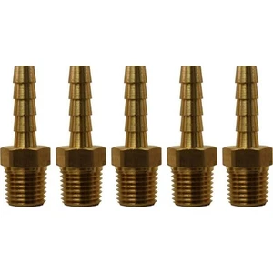 Paquete de 5 accesorios de manguera de 1/4"" MPT manguera de latón x 1/4 - Imagen 1 de 1
