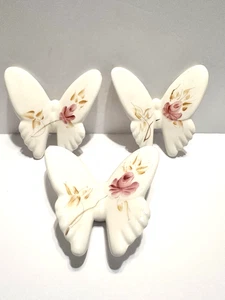 Juego de 3 mariposas de porcelana pintadas a mano vintage productos duraderos, Inc. - Imagen 1 de 7