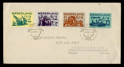 DR WHO 1959 NETHERLANDS FDC? SEMI POST COMBO TO USA k10226 - Image 1 of 2