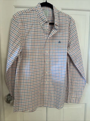 Brooks Brothers Button Down Shirt Sz Medium Men’s Multicolor Check Logo Slim Fit - Image 1 of 3