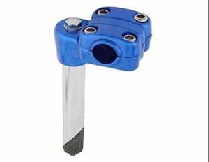 Blue BMX CRUISER MTB ROAD OLD SCHOOL TOP LOAD HANDLEBAR Alloy Stem 21.1mm 1" - Picture 1 of 1