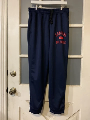 Nike Dri Fit Gonzaga Bulldogs Jogger Sweats Pants Sz L Blue Red DD6361-419 Cover